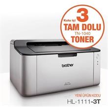 Brother Hl-1111-3T Mono Lazer A4 Mono Usb Yazıcı 3 Tam Dolu Toner