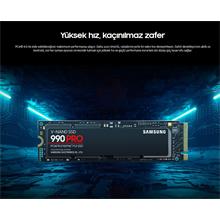 Samsung Mz-V9P1T0Bw 990 Pro M.2 1Tb (7450/6900Mb/S) Pcıe + Nvme Ssd Disk (22X80Mm) Gaming Type