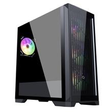 Frısby Fc-9455G Vetro 850W 80+ Bronze Siyah Dual-Ring Rgb Fan Mid Tower Atx Kasa