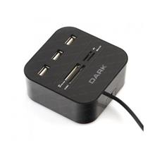 Dark Dk-Ac-Ucr202 Çoklu Yapı Usb 2.0 + 3 Usb Port Harici Kart Okuyucu
