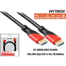 Hytech Hy-Hdm20 20 Mt Altın Uçlu 24K 1.4 Ver. 3D Hdmı Kablo