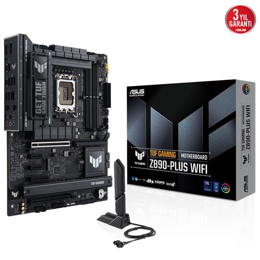 Asus Tuf Gamıng Z890-Plus Wıfı Z890 Ddr5 (Vga Yok) Glan 2.5G Atx Hd Dp Tnd Us3 M2 Wifi7 Bt 1851P Anakart