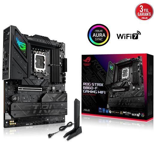 Asus Rog Strıx B860-F Gamıng Wıfı B860 Ddr5 (Vga Yok) Glan 2.5G Atx Hd Dp Typ-C M2 Wifi Bt Rgb 1851P Anakart
