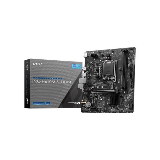 Msı Pro H610M-S H610 Ddr4 (Vga Yok) Glan Matx Hdmı M2 Usb3.2 1700P Anakart