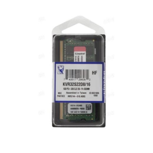 Kıngston Kvr32S22D8/16 16Gb (Tek Parça) Ddr4 3200Mhz Notebook Bellek