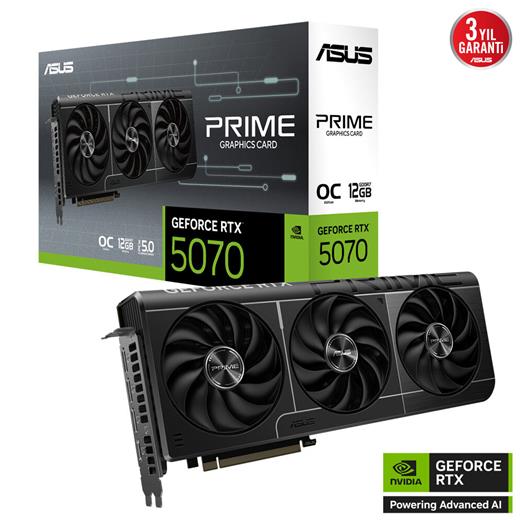Asus Prıme-Rtx5070-O12G 12Gb Geforce Rtx5070 Gddr7 192Bit Hdmı 3Xdp 16X Ekran Kartı