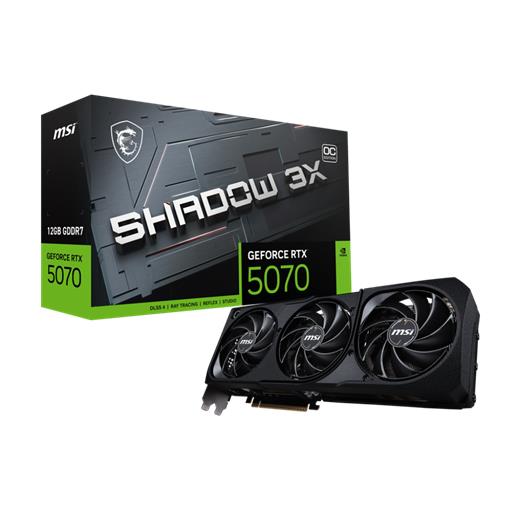 Msı Rtx5070 12G Shadow 3X Oc 12Gb Geforce Rtx5070 Gddr7 192Bit Hdmı 3Xdp 16X Ekran Kartı