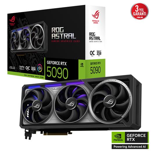 Asus Rog-Astral-Rtx5090-O32G-Gamıng 32Gb Geforce Rtx5090 Gddr7 512Bit 2Xhdmı 3Xdp 16X Ekran Kartı (Argb)
