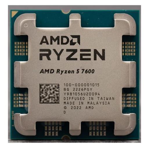 Amd Ryzen 5 7600 (6 Çekirdek) 3.8Ghz ~ 5.1Ghz 32Mb Am5 İşlemci Tray (Fansız)