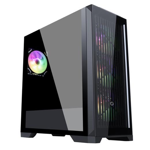 Frısby Fc-9455G Vetro 850W 80+ Bronze Siyah Dual-Ring Rgb Fan Mid Tower Atx Kasa