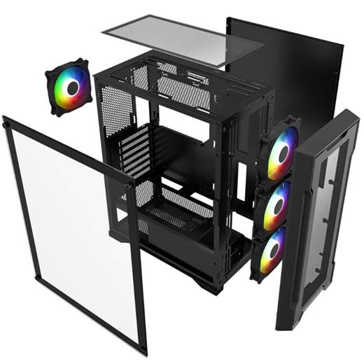 Power Boost Pb-Ps6849B 650W 80+ Bronze Siyah Mesh Panel Mid Tower Atx Kasa