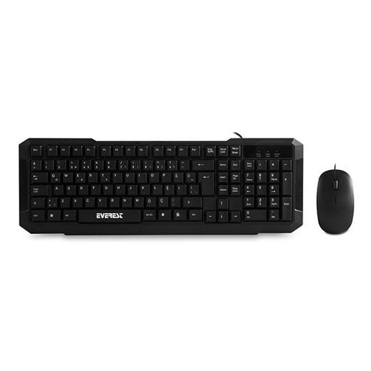 Everest Km-515 Q Türkçe Usb Siyah Combo Klavye+ Mouse