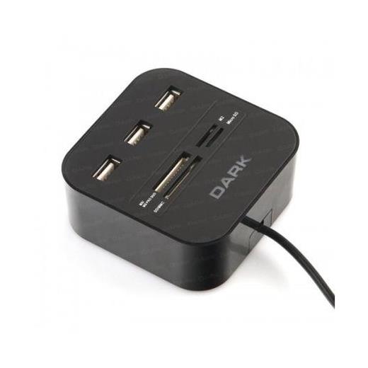 Dark Dk-Ac-Ucr202 Çoklu Yapı Usb 2.0 + 3 Usb Port Harici Kart Okuyucu
