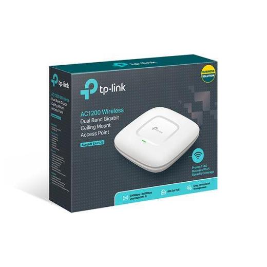 Tp-Lınk Omada Eap225 1 Port 10/100/1000Mbps Ac1350 3 Anten Tavan Tipi Gigabit Wi-Fi Access Point