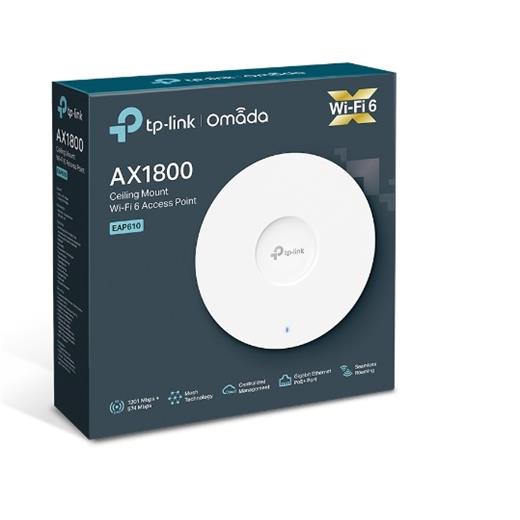 Tp-Lınk Omada Eap610 1 Port 10/100/1000Mbps Ax1800 4 Anten Tavan Tipi Wi-Fi 6 Access Point
