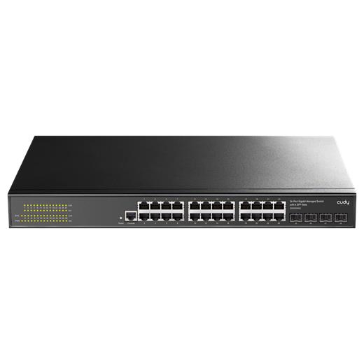 Cudy Gs2024S2 24 Port 10/100/1000 Yönetilebilir (L2) 4 Sfp (1Gb) Rack Mount Switch