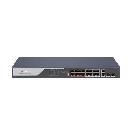 Hıkvısıon Ds-3E0318P-E(C) 16+2+2 10/100 Yönetilemez +2 Port Gb. 2 Sfp 16 Port Poe 225W Metal Kasa