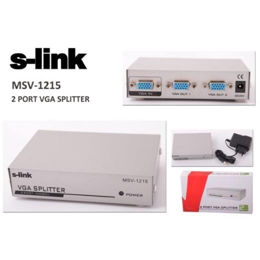 S-Lınk Msv-1215 2 Port Vga Monitör Çoklayıcı (150 Mhz)